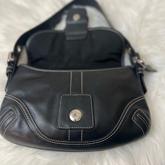 Coach Black Leather Soho Shoulder Bag with Silver Accents# F10188 - Picture 10 of 12
